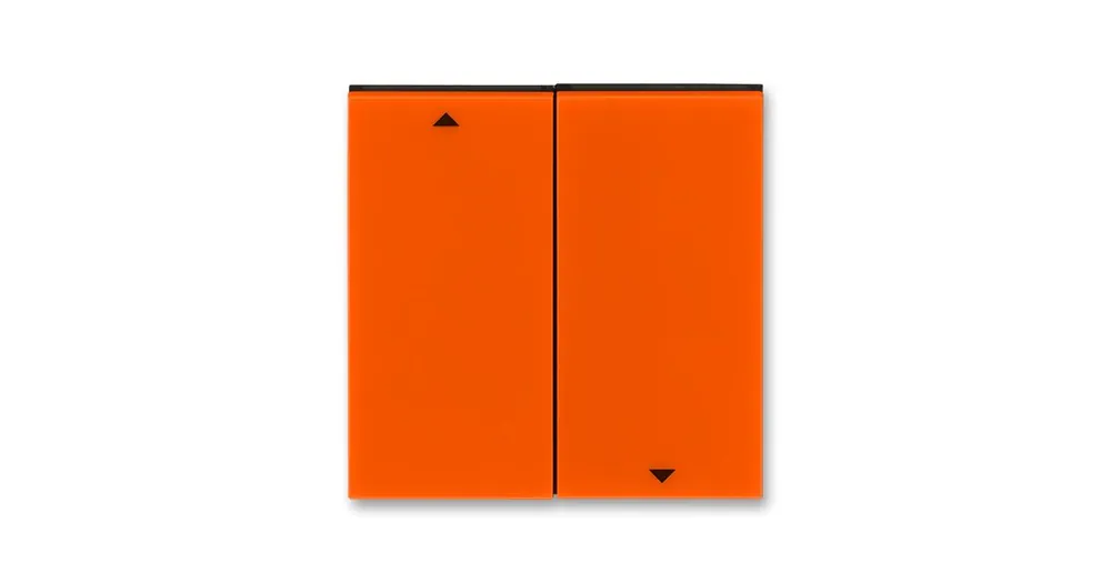 ABB 3559H-A00662 66 LEVIT Kryt spínače žaluziového, dělený s potisk. oranžová/kouřová čern Výhodná Nabídka