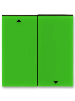 ABB 3559H-A00662 67 LEVIT Kryt spínače žaluziového, dělený s potiskem zelená/kouřová černá Novinka