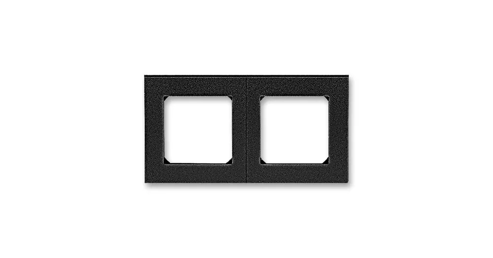 ABB 3901H-A05020 63 LEVIT Rámeček dvojnásobný, vodorovná i svislá montáž onyx/kouřová čern Výhodná Nabídka