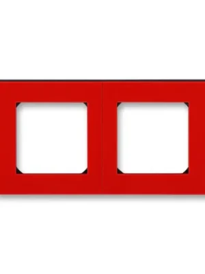 ABB 3901H-A05020 65 LEVIT Rámeček dvojnásobný, vodorovná i svislá montáž červená/kouřová černá Finální Výprodej