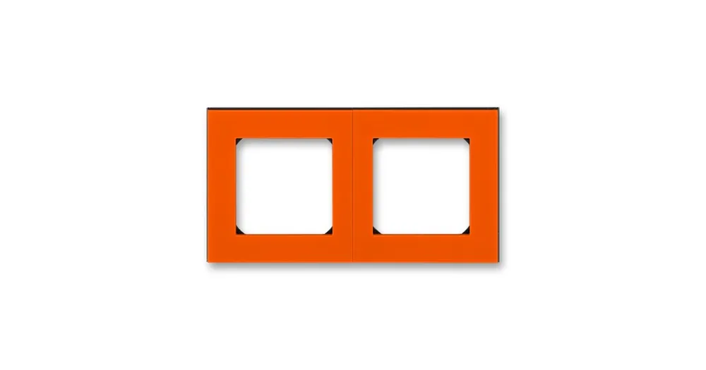 ABB 3901H-A05020 66 LEVIT Rámeček dvojnásobný, vodorovná i svislá montáž oranžová/kouřová černá Akce