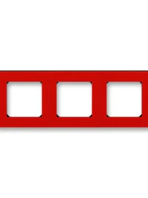 ABB 3901H-A05030 65 LEVIT Rámeček trojnásobný, vodorovná i svislá montáž červená/kouřová černá Víkendová Akce