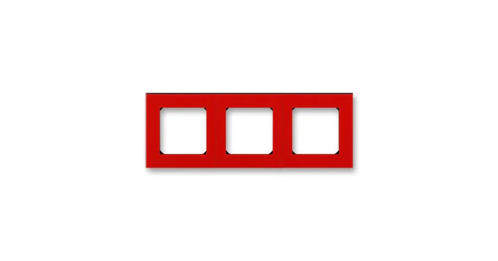 ABB 3901H-A05030 65 LEVIT Rámeček trojnásobný, vodorovná i svislá montáž červená/kouřová černá Víkendová Akce