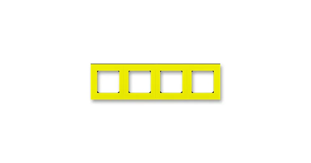 ABB 3901H-A05040 64 LEVIT Rámeček čtyřnásobný, vodorovná i svislá montáž žlutá/kouřová čer Sleva