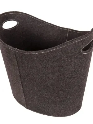 Koupit Online LIENBACHER koš na dřevo plstěný oválný - šedý