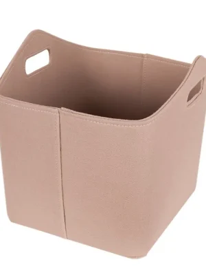 LIENBACHER koš na dřevo plstěný - krémový Zlevněný