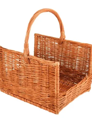Koš na dřevo proutěný rovný Jen Po Omezenou Doba