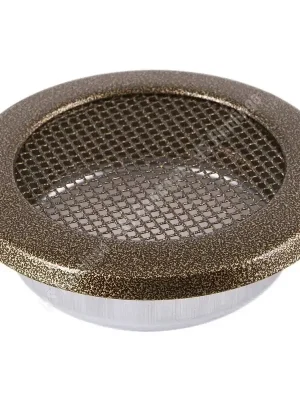 Značkový Krbová mřížka kulatá 125mm staré zlato