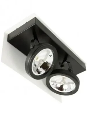 Značkový Stropní svítidlo Yuzey - L GU10 matná bílá s černou polomatnou - BPM