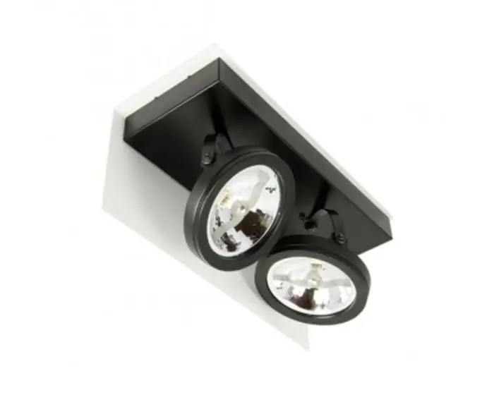 Značkový Stropní svítidlo Yuzey - L GU10 matná bílá s černou polomatnou - BPM