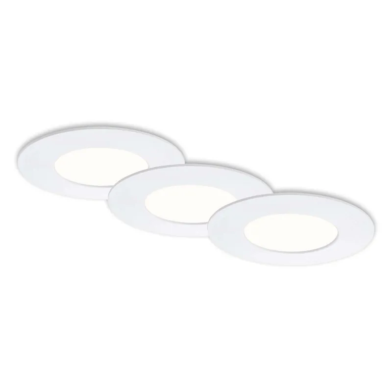 3ks sada LED vestavné svítidlo, pr. 8,5 cm, 4,9 W, bílé - BRILONER Rychlé Dodání