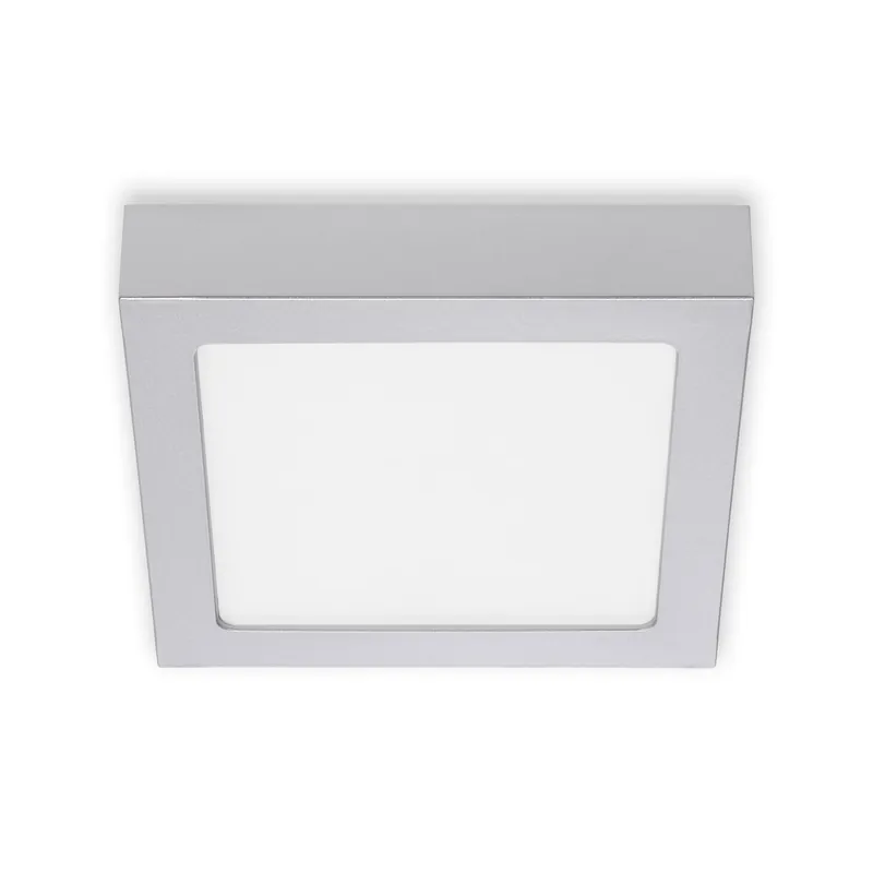 Značkový LED stropní svítidlo, 17 cm, 12 W, matný chrom - BRILONER