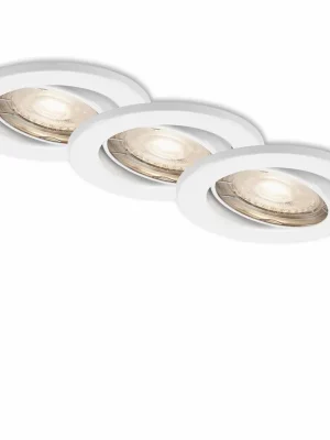 3ks LED vestavné svítidlo, pr. 8,6 cm, 5 W, bílé - BRILONER Přímo Od Výrobce