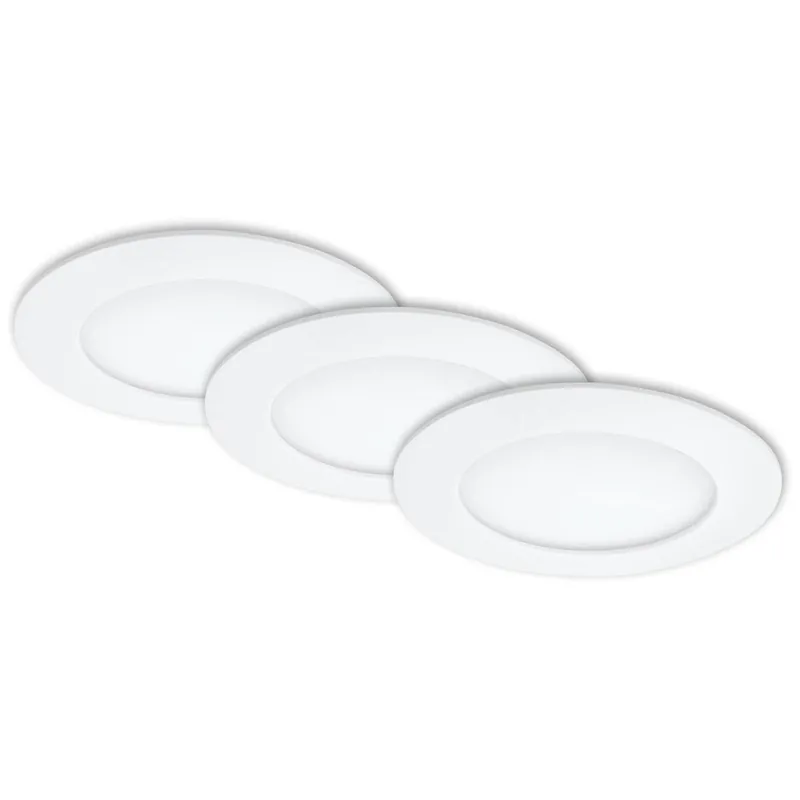 3ks sada LED vestavné svítidlo, pr. 12 cm, 6,4 W, bílé - BRILONER Levný
