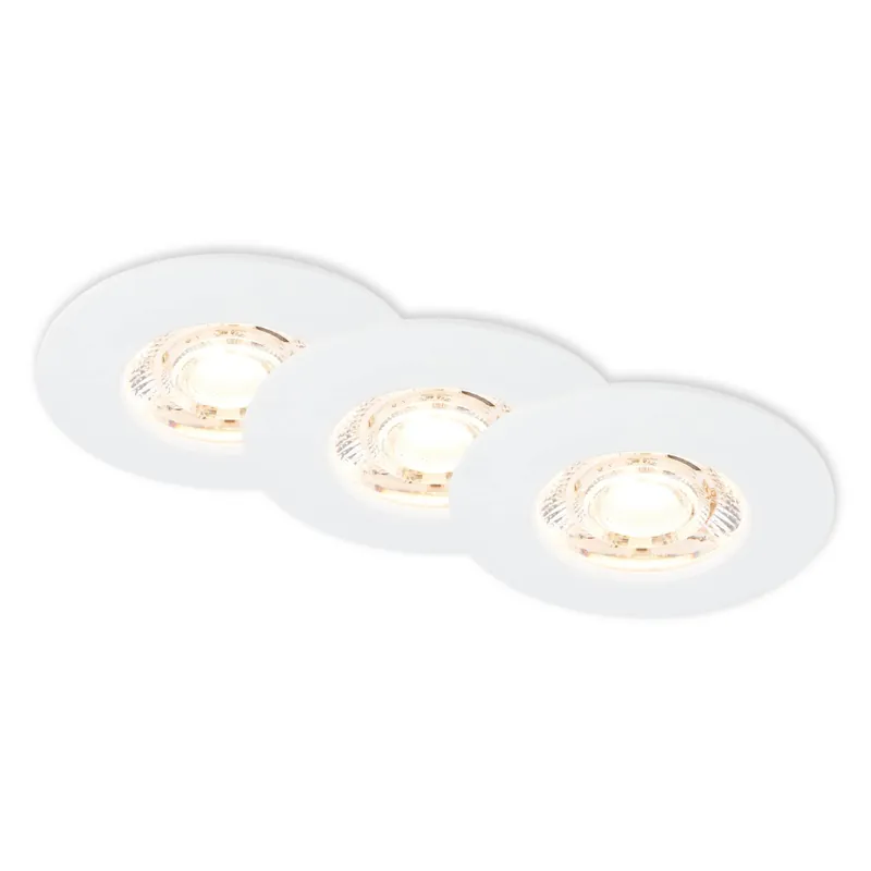 3ks sada LED vestavné svítidlo, 6,5 cm, 3,6W, 350lm, bílé - BRILONER Horká Nabídka